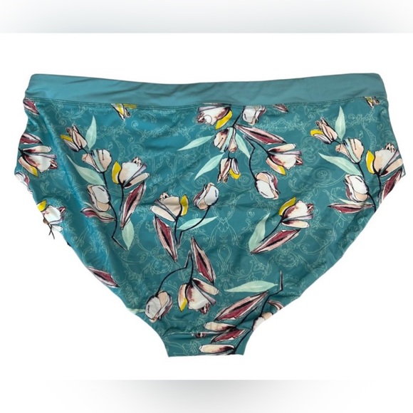 CALIA Garden Gate Mid Rise Moderate Coverage Wide Waistband Bikini Botto… - Picture 2 of 7